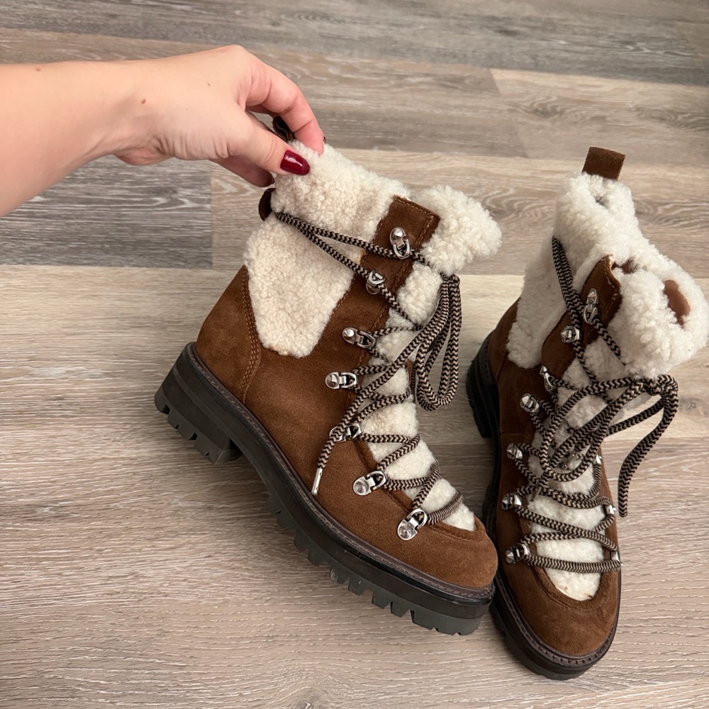 Sigerson Morrison Brown and Cream Winter Boots